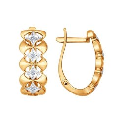 Серьги из золота с бриллиантами (Арт.1021040)