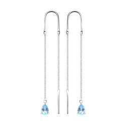 Серьги из серебра с топазами (Арт.92022153)