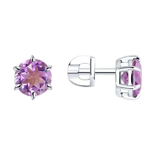 Серьги из серебра с ситаллами (Арт.92022837)