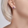 Серьги из серебра с ситаллами (Арт.92022837)