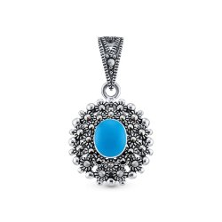 Подвеска Серебряные крылья (Арт.230011-267-39_biryuzapr_markazit)