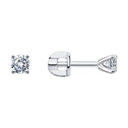 Серьги из белого золота с бриллиантами (Арт.1021835-3)