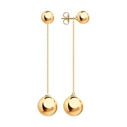 Серьги из золоченого серебра (Арт.93-122-01474-1)