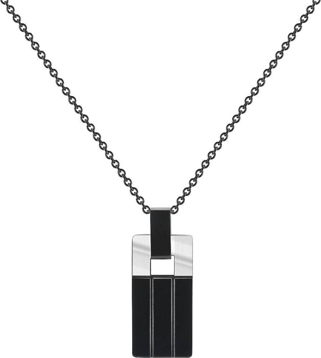 Кулон стальной с черной вставкой «Attachement Noir» Guy Laroche (арт.4TL502N)