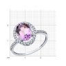 Кольцо из серебра с аметистом и фианитами (Арт.94-310-01999-2)
