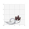 Брошь из серебра с гранатами и фианитами (Арт.94-340-00702-1)