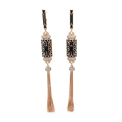 Серьги золото с бриллиантами и шпинелью «Черный Вальс» Kabarovsky (арт.12-01314-9602)