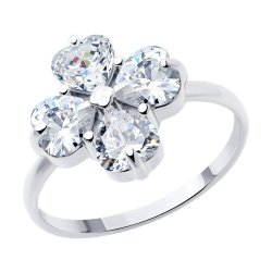 Кольцо из серебра с фианитами (Арт.94014088)