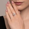 Кольцо из серебра с фианитами (Арт.94014088)