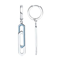 Серьги из серебра с эмалью (Арт.94026409)