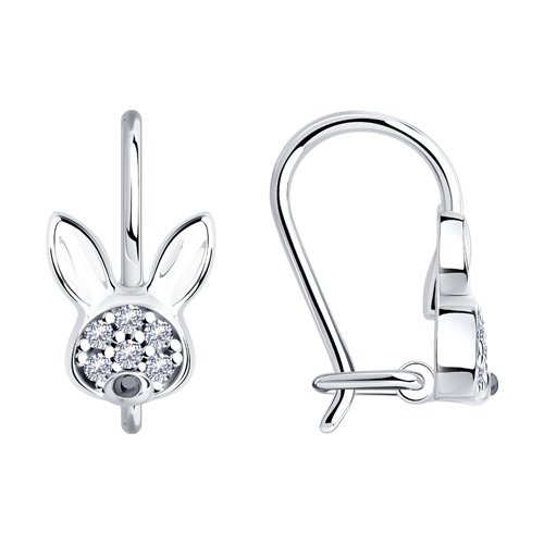 Серьги из серебра с фианитами (Арт.94-120-00986-1)