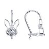Серьги из серебра с фианитами (Арт.94-120-00986-1)