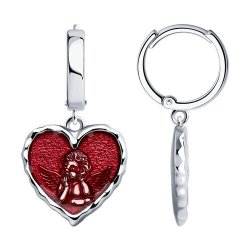 Серьги из серебра с эмалью (Арт.94026721)