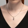 Подвеска из серебра с фианитами и эмалью (Арт.94033198)