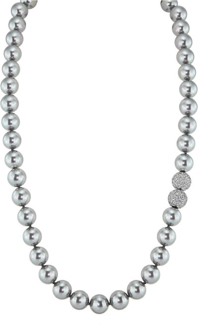 Ожерелье с жемчугом и куб. цирконием «Pearl Kiss 28S» Rivoli (арт.32L-SK-28)