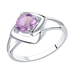 Кольцо из серебра с аметистом (Арт.94-310-00605-2)