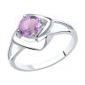 Кольцо из серебра с аметистом (Арт.94-310-00605-2)