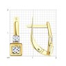 Серьги из желтого золота с алмазной гранью (Арт.027674-2)