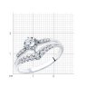 Кольцо из серебра с фианитами (Арт.94012243)