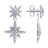 Серьги из серебра с фианитами (Арт.94026400)