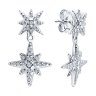 Серьги из серебра с фианитами (Арт.94026400)
