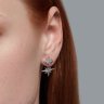 Серьги из серебра с фианитами (Арт.94026400)