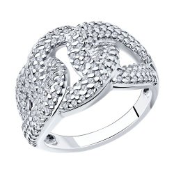 Кольцо из серебра с фианитами (Арт.94013633)