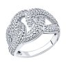 Кольцо из серебра с фианитами (Арт.94013633)