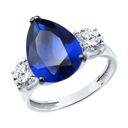 Кольцо из серебра с фианитами (Арт.94013743)