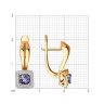 Серьги из золота с бриллиантами и танзанитами (Арт.6024079)