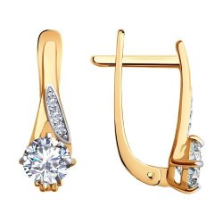 Серьги из золота с фианитами (Арт.0200175)
