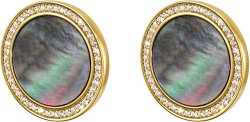 Серьги из серебра с жемчугом и куб. цирконием (Арт.fpo-s3-15-d-g)