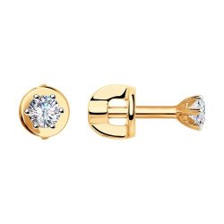Серьги из золота с фианитами (Арт.028232)