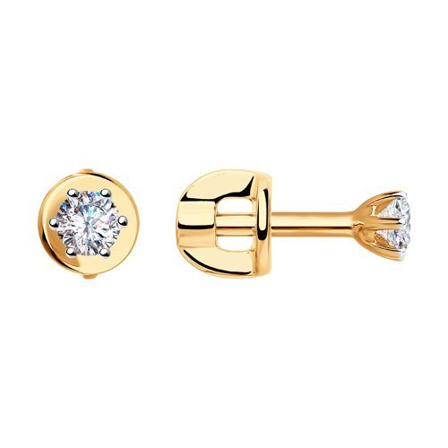 Серьги из золота с фианитами (Арт.028232)