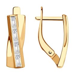 Серьги из золота с фианитами (Арт.029582)