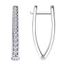 Серьги из серебра с фианитами (Арт.94025110)