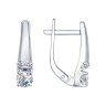 Серьги из серебра с фианитами (Арт.94025665)