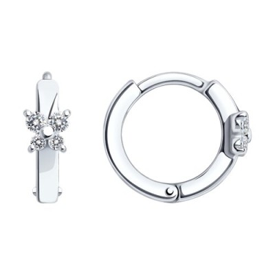 Серьги из серебра с фианитами «Нежное сияние» Соколов (арт.94025781)