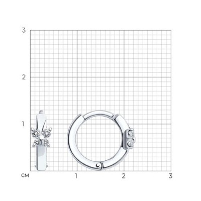 Серьги из серебра с фианитами «Нежное сияние» Соколов (арт.94025781)