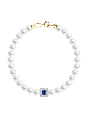 Браслет золотой пробы 585 с миксом камней (Арт.795069)