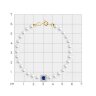 Браслет золотой пробы 585 с миксом камней (Арт.795069)
