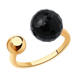 Кольцо золотое пробы 585 с агатом (Арт.716493)