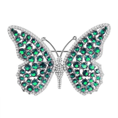 Брошь из серебра с фианитом (Арт.ab-br00946-x-w-x-x-wg)