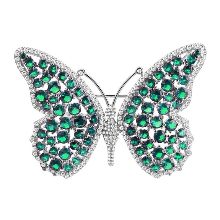 Брошь из серебра с фианитом (Арт.ab-br00946-x-w-x-x-wg) Брошь из серебра с фианитом (Арт.ab-br00946-x-w-x-x-wg)