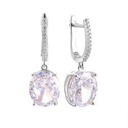 Серьги из серебра с фианитом (Арт.cz-e04269-x-w-w-x-w)