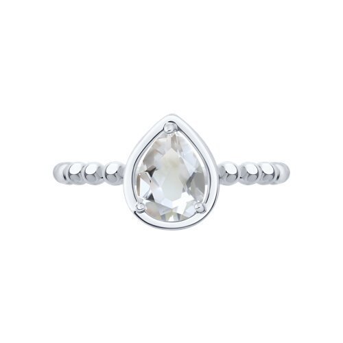 Кольцо из серебра с горным хрусталем (Арт.92014696)