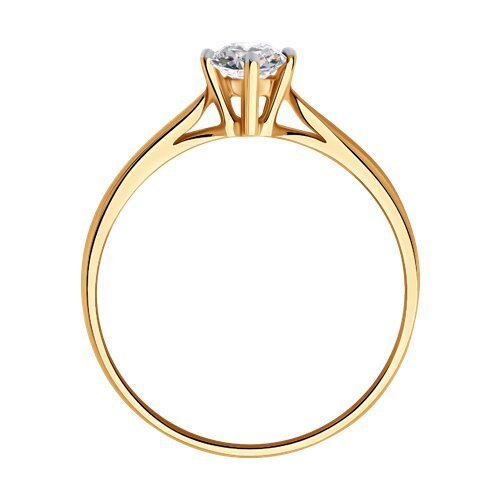 Помолвочное кольцо из золота с бриллиантом (Арт.1010368)