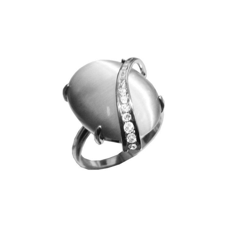 Кольцо из серебра с кварцем и улекситом TEOSA 13472Р