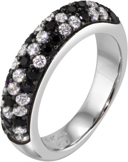 Кольцо серебряное с куб. цирконием «Crystal Shine Noir» Rivoli (арт.FMR-1-22-S)