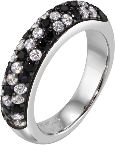 Кольцо серебряное с куб. цирконием «Crystal Shine Noir» Rivoli (арт.FMR-1-22-S)